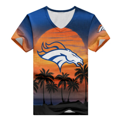 Denver Broncos Personalized V-neck Women T-shirt BG434