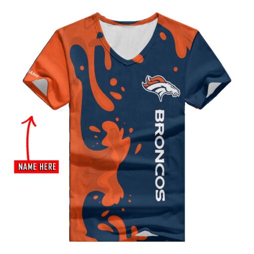 Denver Broncos Personalized V-neck Women T-shirt BG654