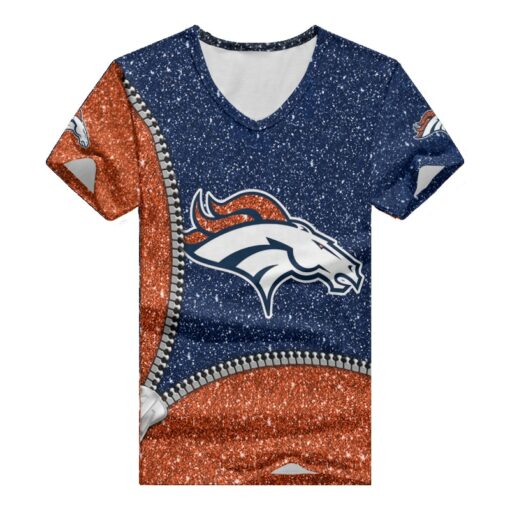 Denver Broncos Personalized V-neck Women T-shirt BG671