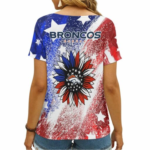 Denver Broncos V-neck Women T-shirt