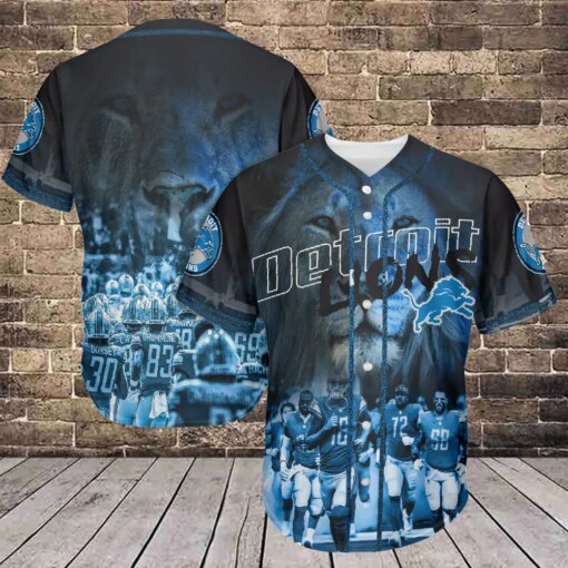 Detroit Lions Baseball Jersey AZCBJS097