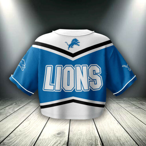 Detroit Lions Crop Top Baseball Jersey 117