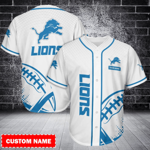 Detroit Lions Personalized Baseball Jersey BG528