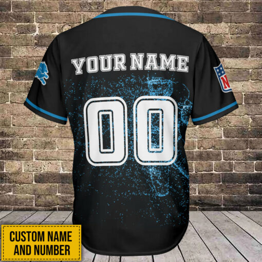 Detroit Lions Personalized Baseball Jersey BG610