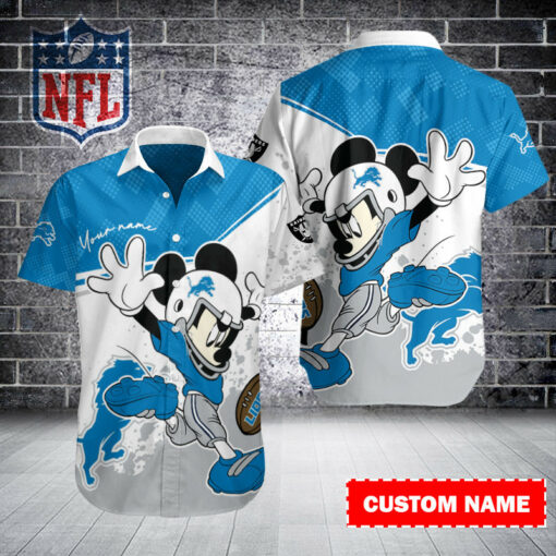 Detroit Lions Personalized Button Shirt BB436