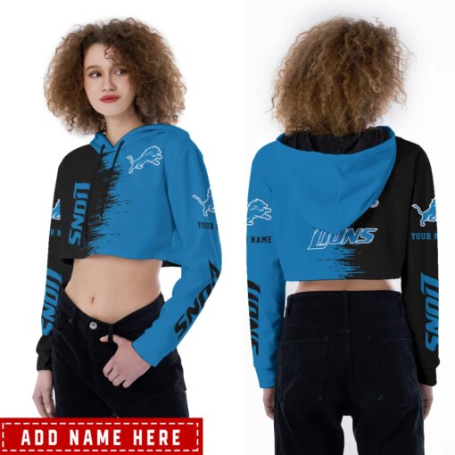 Detroit Lions Personalized Combo Croptop Hoodie And Leggings AZCLG062+AZC2CHD062