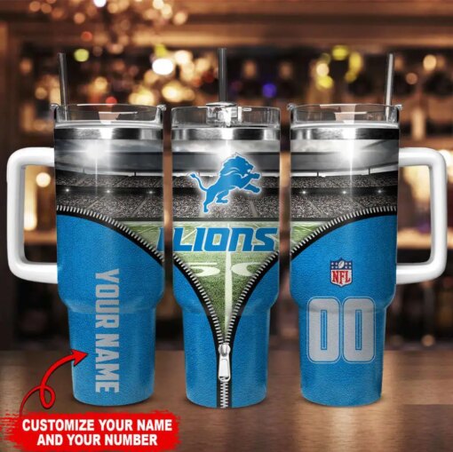 Detroit Lions Personalized Limited Edition Sport Fan Gift 40oz Tumbler AZC40OZT121