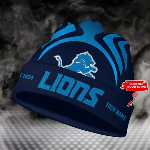 Detroit Lions Personalized Wool Beanie BGWBH222