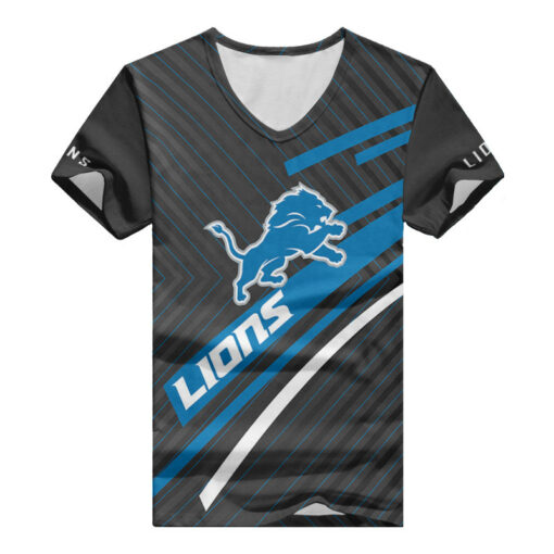 Detroit Lions Summer V-neck Women T-shirt BG333