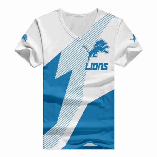 Detroit Lions V-neck Women T-shirt BG919