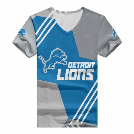 Detroit Lions V-neck Women T-shirt BG935