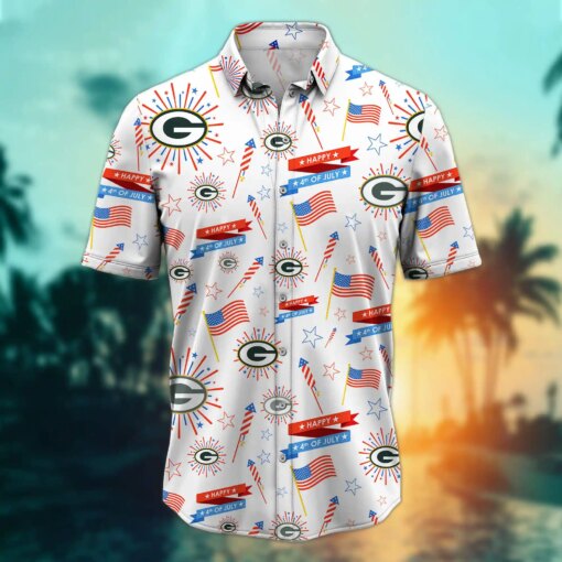 Green Bay Packers - Happy 4th Of July Button Shirt BB897