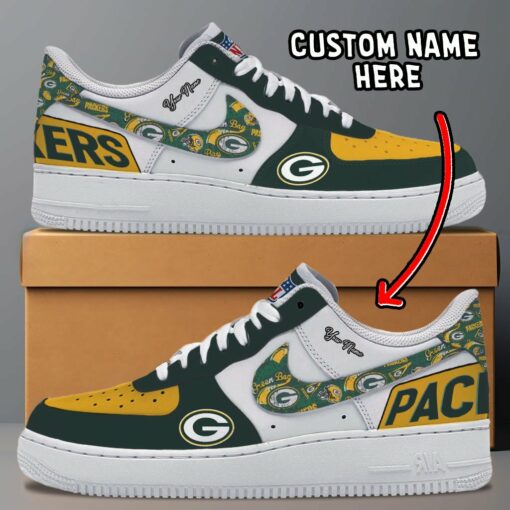 Green Bay Packers Personalized AF1-1 Shoes AF1S013