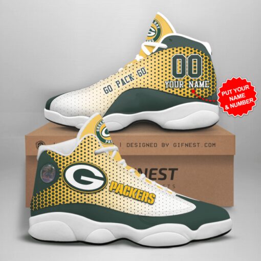 Green Bay Packers Personalized AJD13 Sneakers 1057