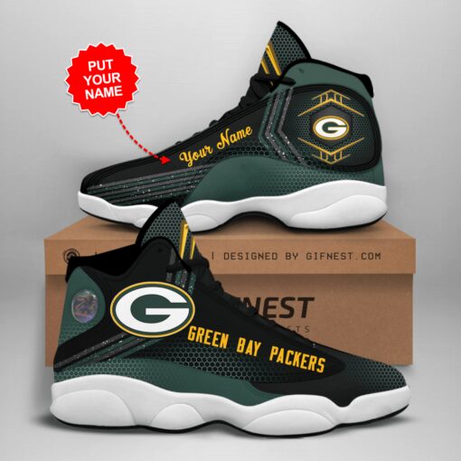 Green Bay Packers Personalized AJD13 Sneakers 1067