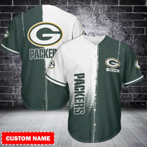 Green Bay Packers Personalized Baseball Jersey BG536