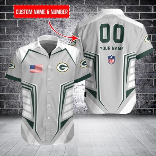 Green Bay Packers Personalized Button Shirt BB1025