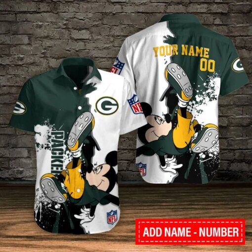 Green Bay Packers Personalized Button Shirt BB585