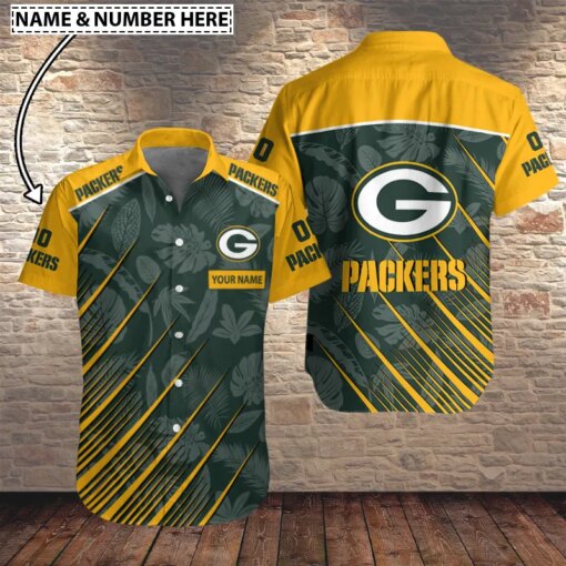 Green Bay Packers Personalized Button Shirt BB681