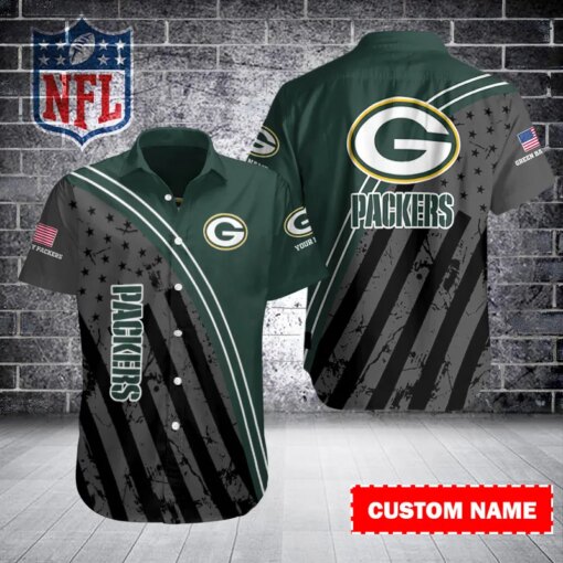 Green Bay Packers Personalized Button Shirt BB704