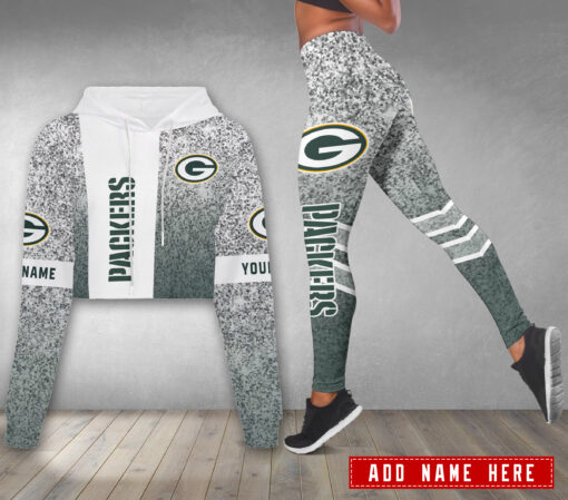 Green Bay Packers Personalized Combo Croptop Hoodie And Leggings AZCLG109+AZC2CHD109