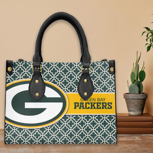 Green Bay Packers Personalized Leather Hand Bag BBLTHB454