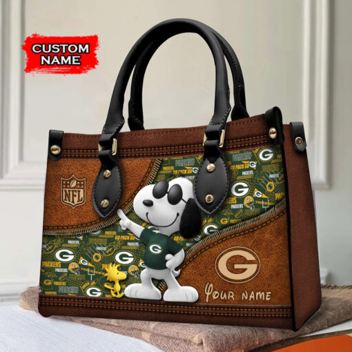 Green Bay Packers Personalized Leather Hand Bag BBLTHB547