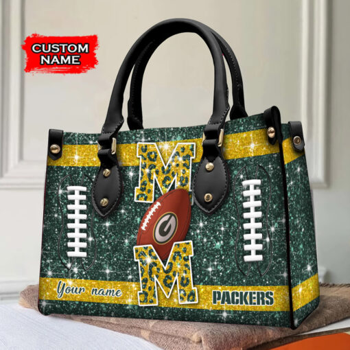 Green Bay Packers Personalized Leather Hand Bag BBLTHB579