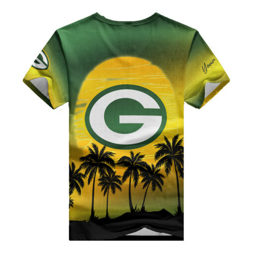 Green Bay Packers Personalized V-neck Women T-shirt BG433