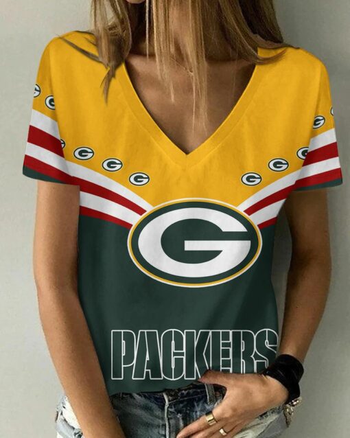 Green Bay Packers V-neck Women T-shirt