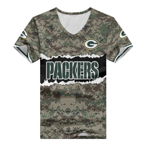 Green Bay Packers V-neck Women T-shirt BG489