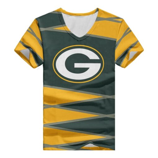 Green Bay Packers V-neck Women T-shirt BG499