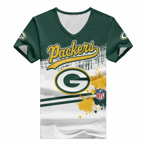 Green Bay Packers V-neck Women T-shirt BG626