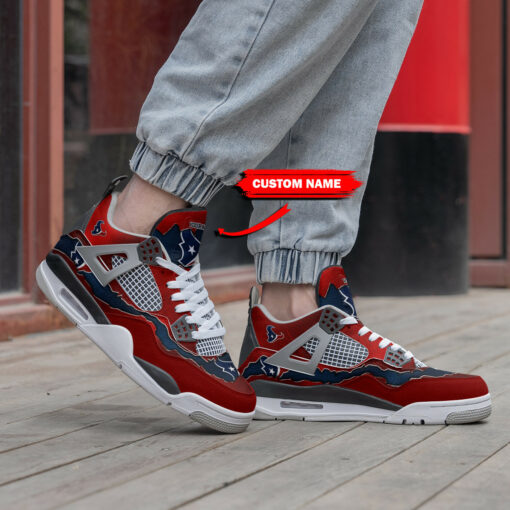 Houston Texans Personalized AJ4 Sneaker BG221