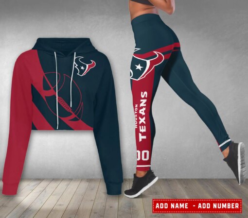 Houston Texans Personalized Combo Croptop Hoodie And Leggings AZCLG120+AZC2CHD120