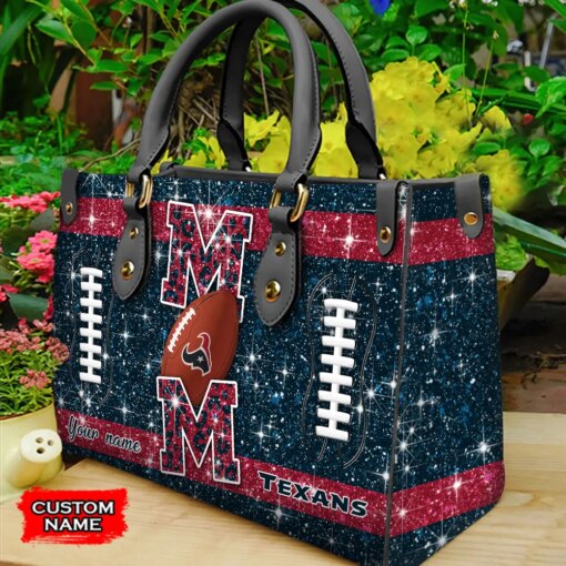 Houston Texans Personalized Leather Hand Bag BBLTHB580