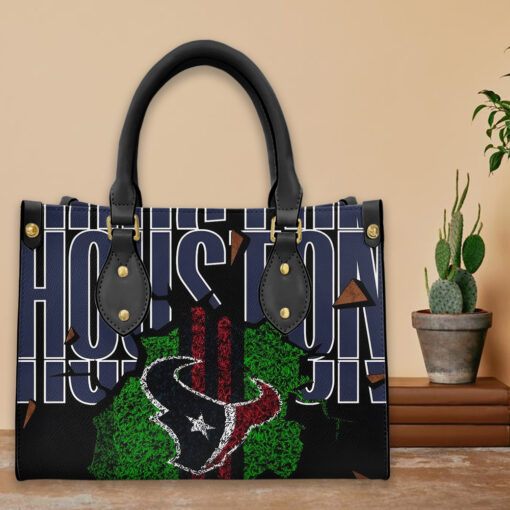 Houston Texans Personalized Leather Hand Bag BBLTHB715