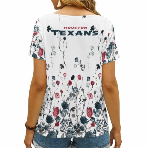 Houston Texans Personalized V-neck Women T-shirt