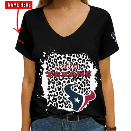 Houston Texans Personalized V-neck Women T-shirt AGCWTS211