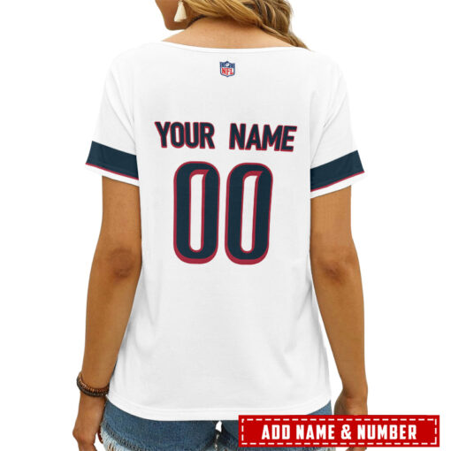 Houston Texans Personalized V-neck Women T-shirt AGCWTS260