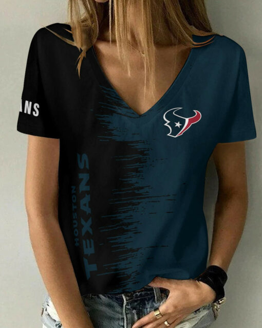 Houston Texans Summer V-neck Women T-shirt BG30