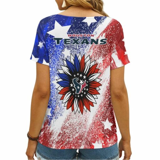 Houston Texans V-neck Women T-shirt