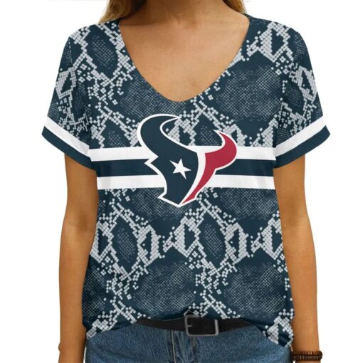 Houston Texans V-neck Women T-shirt