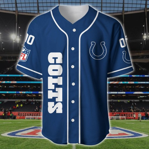 Indianapolis Colts Personalized Baseball Jersey BG185