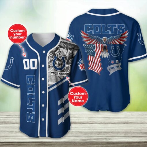 Indianapolis Colts Personalized Baseball Jersey BG401