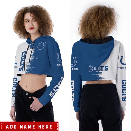 Indianapolis Colts Personalized Combo Croptop Hoodie And Leggings AZCLG060+AZC2CHD060