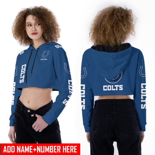 Indianapolis Colts Personalized Combo Croptop Hoodie And Leggings AZCLG072+AZC2CHD072