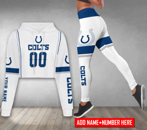 Indianapolis Colts Personalized Combo Croptop Hoodie And Leggings BGLG369+BG2CHD369