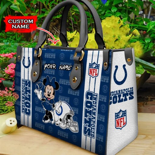 Indianapolis Colts Personalized Leather Hand Bag BBLTHB517