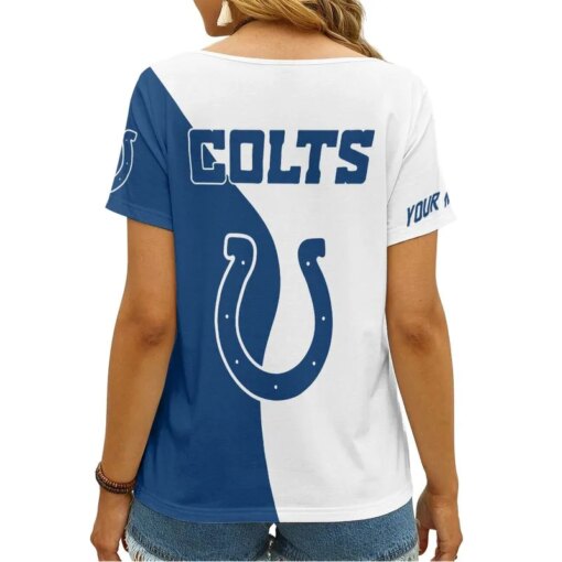 Indianapolis Colts Personalized V-neck Women T-shirt